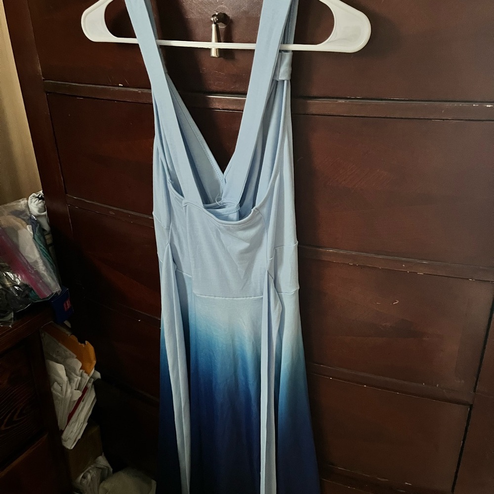 Blue Ombre Sleeveless Dress